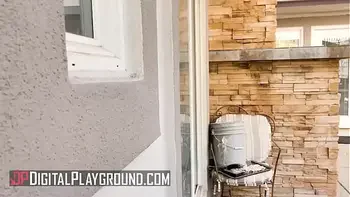 (Nicolette Shea) Enjoys Herself In The Shower Until (Johnny) Comes Joins Her - DigitalPlayground