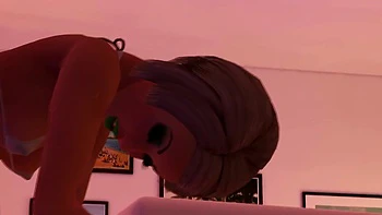 Sinemin Fucks Red with a Double Dildo in Her Ass