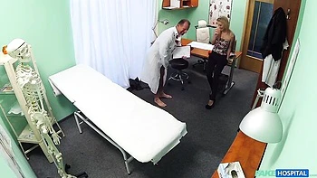 Gorgeous doctor with a big cock fucked a long-legged blonde