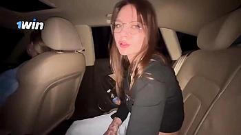 Risky fellatio in car during travel with duddys. Jizz in gullet - greatest Point of