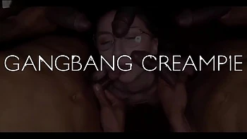 Brave And Gorgeous Blonde Has A Wild Gand Bang Sex With A Few Back Stallions