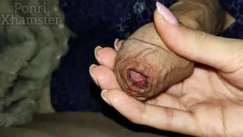 Slow Handjob with Stepsister Milasha Ponri - Huge Cumshot Close Up