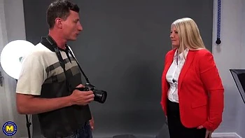 German Mature Stepmom Rosella Fucked Hard by Jason Steel - Big Booty Blonde Gets Facial