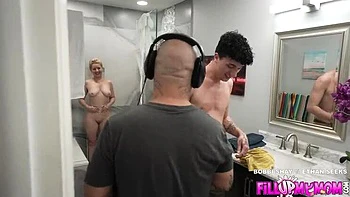 BTS: My Talking Dick Says Fuck My Stepmom - Amateur MILF Big Ass Doggy Style Creampie