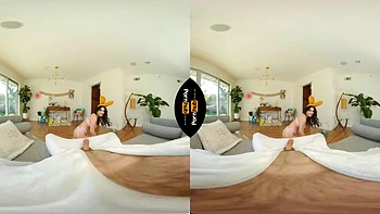 EasterBunny: Blowjob, Cowgirl  Brunette VR Porn