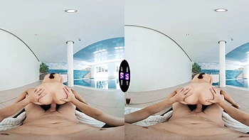 A glamorous model Vixi Rafi skillfully rides a cock in pov