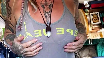 Amateur striptease and Solo masturbation