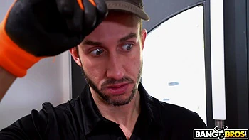 Spying On This Busty Pornstar Worked Out