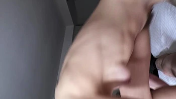 The evening's luminescence persuades the instructor to insert his phallus into the young woman's constricted vulva.