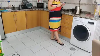 Horny step mother makes her 's friend lick her pussy ending with 69 position