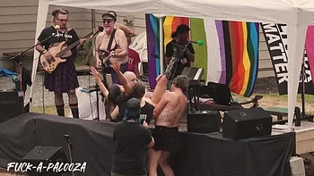 Lesbian Outdoor Orgy on Stage - Fuck-A-Palooza Festival Squirting Show