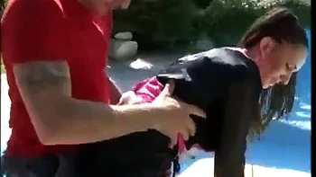 Hardcore fuck by pool: Blowjob, Missonary  Babe Porn