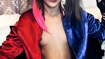 Small titted Briana toying herself poolside