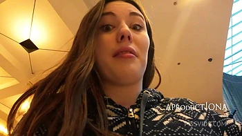 Aleya Sun Wetting Jeans In The Shopping Mall