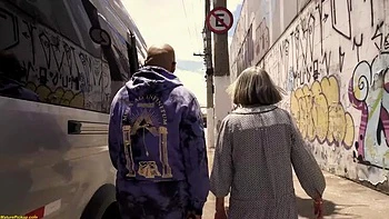 Granny Anal Destruction: BBC Stretches Mature Ass in Van