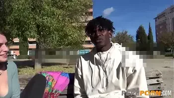 Malafalda takes the BLACK COCK CHALLENGE! She has great fun at HER FIRST INTERRACIAL