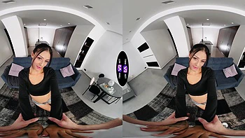 A couple has sex in different poses with their clothed teen Breiny Zoe