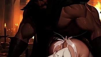 Spicy Toons: African Warrior BBC Rough Fucks & Creampie in European Street Sex