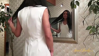 Russian Beauty Cat Explores Her Body and Touches Herself