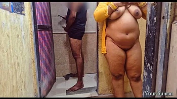 Indian Stepsister Catches Stepbrother in Bathroom with Huge Cock - Desi Sex with Myra