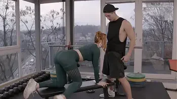 Stunning Redhead Fucked Deep By Her Trainer