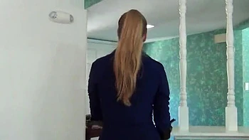 Cop MILF Tiffany Kohl Sucks & Jacks Off Boy, Cumshots x3