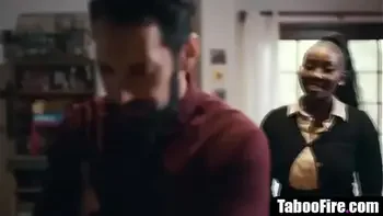 Hot ebony real estate agent has to fuck customer to make a sale