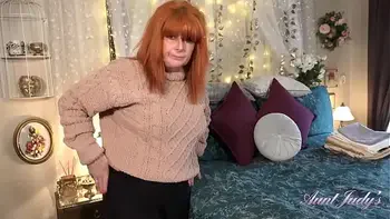 AuntJudys - Your 56yo Busty Mature Step-Aunt Melanie lets you fuck her (POV Experience)