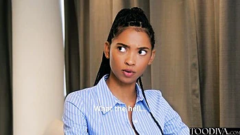 Negra fodida forte pelo branco Jason Carrera