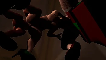 Горячая миссис Клаус в тройке с похотливыми эльфами