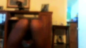 Gorda negra BBW presume culo en webcam