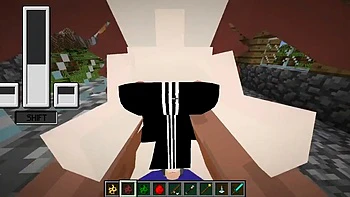 Хентай с жирной пиздой и большим хуем, кончает внутрь