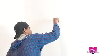 Rotating anal in painter's big black cock