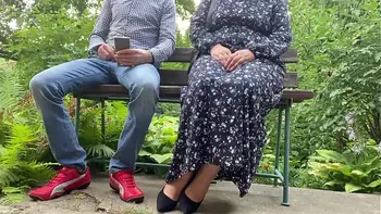 Cum for hot milf cuckold hubby right outside