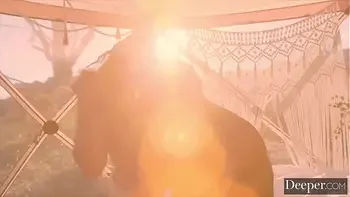 Deeper.Hippy Kelsi Monroe shows businessman the wild life