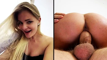 Блондинка Фиби из Европы жестко ебется