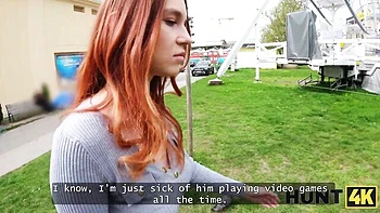 Hunt4k pegação na rua: peitos naturais, anal duro