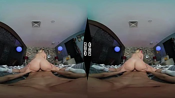 Блондинка милфа порноактриса трахнута в VR