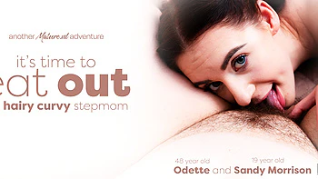 Ступенька с пышными формами: волосатая киска и большой зад лизан падчерицей