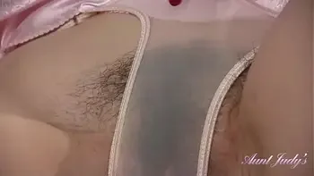 AuntJudys - 38yo Hairy Pussy MILF Tess in Sexy Pink Lingerie