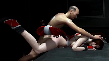 Irmã postiça asiática 3D em cosplay quente fodida com pênis enorme