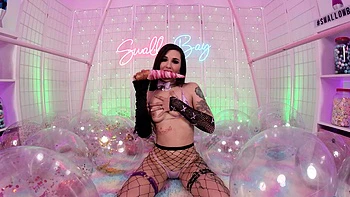 Luna Lovely folla anal duro con vibrador y mamada