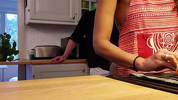 Hot Italian MILF Gets Doggy Fucked in Kitchen While Hubby Watches