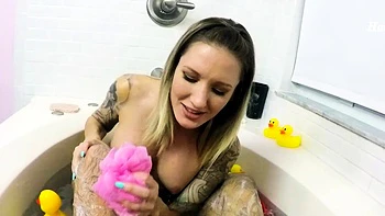 Step-Mom Reagan Gives You a Hot Bathtub Handjob POV