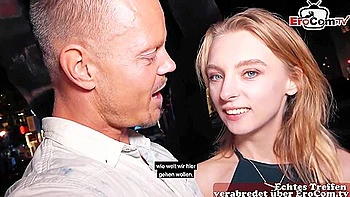 Adolescente alemã magra fodida ao ar livre