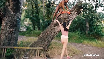 Adolescente latina ronde Francesca baisée par un gros noir