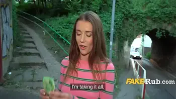 Real Pretty Girl Fucked Through The Power Of Euros OutDoor POV