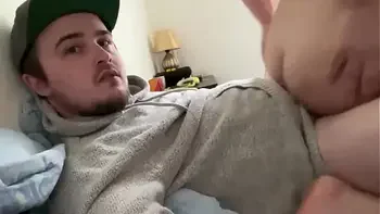 Assjob makes him cum in his own mouth!
