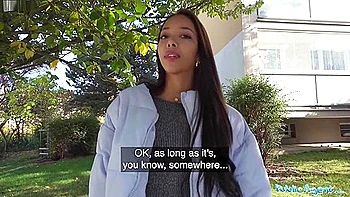 Hot Latin Teen Fucked Publicly for Cash POV