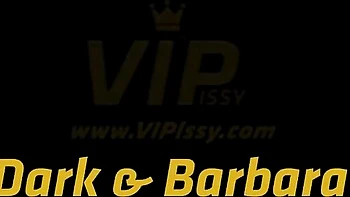 Lesbian babes Barbara Bieber pissing and licking